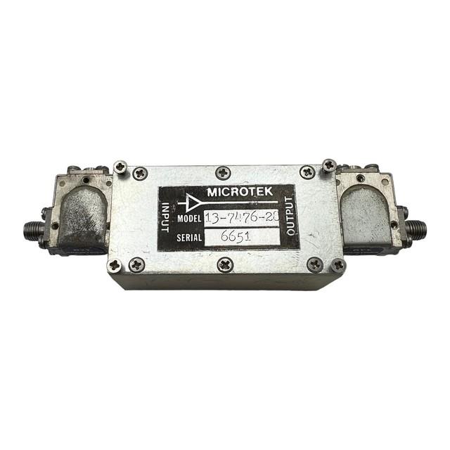 13-7476-28 Microtek Rf Flat Amplifier 6800-7700mhz 28db Sma(f) 15v / Circulators