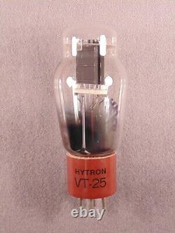 1 VT-25 HYTRON Brown Base HiFi Ham Radio Amplifier Vintage Vacuum Tube NOS