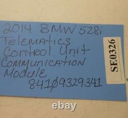 2014 Bmw 528i Telematics Control Unit Communication Module 84109329341 Se0326