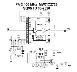 2,4GHz QO-100 Es´Hail PA Amplifier, inp 10dBm out 40dBm, max out 43dBm