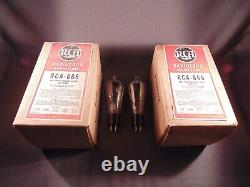 2 866 RCA Engraved Base Globe HiFi Ham Radio Amplifier Vacuum Tubes Codes U3 NOS