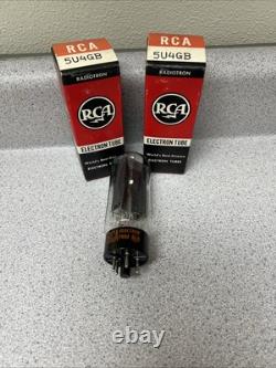 (2) NOS RCA 5U4GB TALL BOTTLE TUBES f/ AUDIO AMPLIFIER / HAM RADIO / TELEVISION