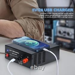 30A 13.8V DC Power Supply for Ham Radio & Amplifiers, USB 5V 2A, Compact Lab Ben