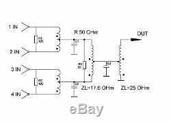 4-PORT 4000 WATT SPLITTER and COMBINER LDMOS BLF188 MRF1K5 amplifier