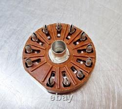 50 Vintage 12-Pin Compactron Vacuum Tube Sockets Ham Radio Amplifier Brown
