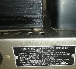 ALTEC LANSING / TRIO Kenwood HF-3 Rare JAPAN Monoblock 6V6G Amp