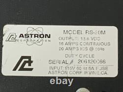 ASTRON RS-20M 13.8 VDC Linear Power Supply Ham Radio CB Power Supply