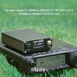 AT100M 1.8-30MHz 100W HF Auto Antenna Tuner With SWR Power Meter