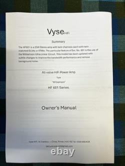 All-valve High Power Stereo Amplifier, Constructed By Hand In The UK