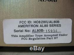 Ameritron Al-80b 1000 W Desktop Linear Hf Amplifier Great Condition