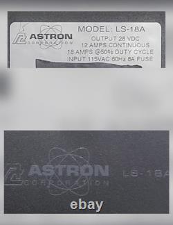 Astron LS-18A Linear Tabletop Power Supply, 28VDC, 18A Max