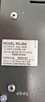 Astron RS-20A 12 Volt DC Power Supply Working Condition HAM Radio