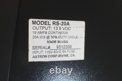 Astron RS-20A Power Supply 13.8VDC 16A Amateur Ham CB Radio