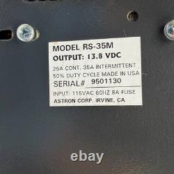 Astron RS-35M Linear DC Power Supply 13.8V 35A Amp/Volt Meters Ham PARTS/REPAIR