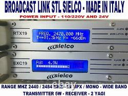 BROADCAST FM LINK SIELCO 5W 2440/2484 Mhz WIDE BAND 2 YAGI