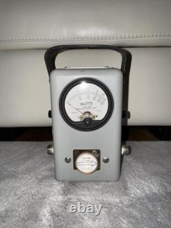 Bird Thruline Model 43 RF Wattmeter + 100W & 1000W Slugs + Leather Case