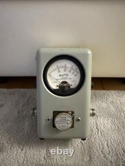 Bird Thruline Model 43 RF Wattmeter + 100W & 1000W Slugs + Leather Case
