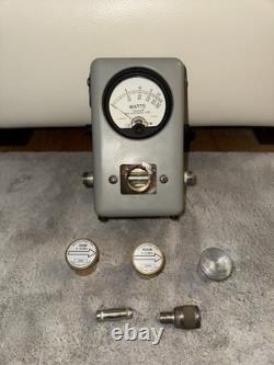 Bird Thruline Model 43 RF Wattmeter + 100W & 1000W Slugs + Leather Case