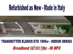 Broadcast Prof ELENOS 1000w Indium Series FM Transmitter 88/108 Mhz MPX