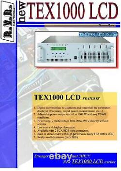 Broadcast Prof RVR TEX 1000w LCD FM Transmitter 88/108 Mhz Stereo REFURBISHED