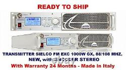 Broadcast Prof SIELCO GX 1000w FM MPX Transmitter Wide Band 88 108 Mhz NEW