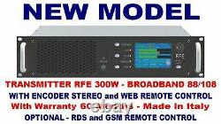 Broadcast Professional 300w FM Stereo Transmitter Wide Band 88 108 Mhz NEW
