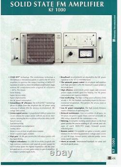 Broadcast Professional FM 88-108 Mhz FM Transmitter 1000 watt 110v or 220v