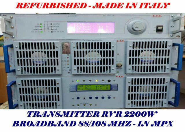 Broadcast Professional Fm 88/108 Mhz Rvr Fm Transmitter 2200 Watt
