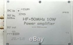 CASED 10W HF PA, 10 watts 13.5v HF amplifier for HAM radio, CW SSB FM WSPR
