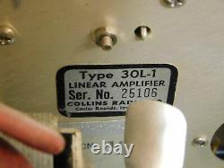 Collins 30L-1 Round Emblem Ham Radio Amplifier with Vintage 811A Tubes (SN 25106)