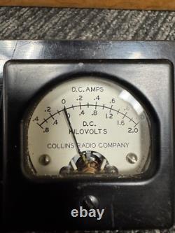 Collins DD AMPS Meter for 30L-1 Vintage Ham Radio Amplifier Collins DD AMPS Meter for 30L-1 Vintage Ham Radio Amplifier