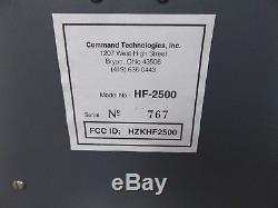 Commander HF-2500 Ham Radio Linear Amplifier Command Technologies ONE OWNER