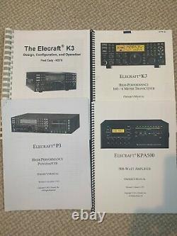 Complete Elecraft K Line K3 Transceiver, KPA500 Amplifier, P3 Pan Adaptor