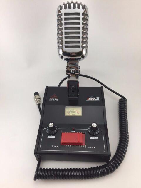 Delta M2 Amplified Dynamic Power Base Microphone 4 Pin Cobra Cb Ham Loud Mic