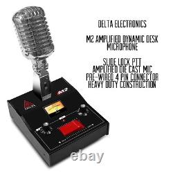 DELTA M2 AMPLIFIED DYNAMIC POWER BASE MICROPHONE 4 pin Cobra CB HAM LOUD MIC DELTA M2 AMPLIFIED DYNAMIC POWER BASE MICROPHONE 4 pin Cobra CB HAM LOUD MIC