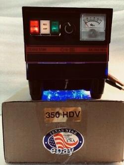 DX-350HDV With BLUE LIT FANKIT STAND TEXAS STAR 2879 transistors CW AMPLIFIER Amp