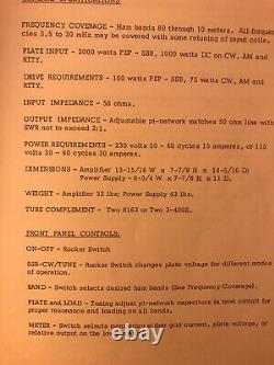 Drake L4 HF Linear and PSU (2KW PEP SSB and 1KW AM, CW, RTTY). Inc PSU