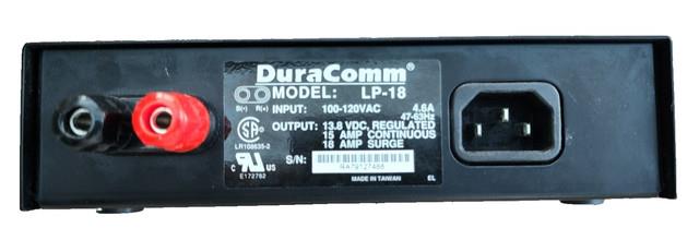 Duracomm Lp-18 Desktop Power Supply 13.8vdc 15a Continuous 18a Surge Ham Radio