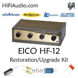 EICO HF-12 amp restoration recap repair service rebuild kit fix filter capacitor
