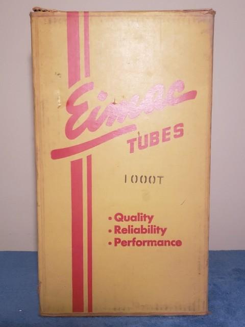 Eimac 1000t Tube, Nos, Rf/hf/ham Radio Transmitter/linear/audio Amplifier Triode