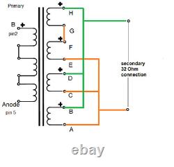 EL84 Single Ended Output Transformer for Headphone amplifiers, 10W(pair)