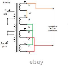 EL84 Single Ended Output Transformer for Headphone amplifiers, 10W(pair)