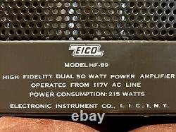 Eico HF89 Tube Amp, Sylvania GE TungSol Built By Roger Hug