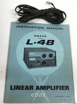 Excellent Working Drake L-4B Linear Amplifier / PS / Original Manual