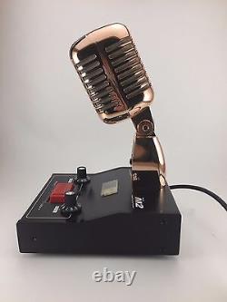 GOLD 4 pin Cobra DELTA M2 AMPLIFIED DYNAMIC POWER BASE MICROPHONE CB HAM MIC GOLD 4 pin Cobra DELTA M2 AMPLIFIED DYNAMIC POWER BASE MICROPHONE CB HAM MIC
