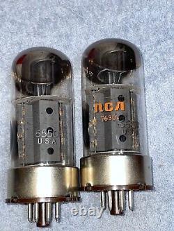 HAM RADIO RCA 6550-VI 7630 Matched pair POWER AMPLIFIER VACUUM TUBE Metal Base