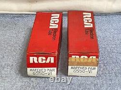 HAM RADIO RCA 6550-VI 7630 Matched pair POWER AMPLIFIER VACUUM TUBE Metal Base