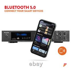 HF5B Black 5.1 Surround Sound System with Subwoofer & AV550 Bluetooth Amplifier