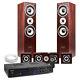 Hf5w Walnut 5.0 Surround Sound System With Av550 Bluetooth Amplifier Home Cinema