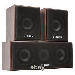 HF5W Walnut 5.1 Surround Sound System with Subwoofer & AV550 Bluetooth Amplifier